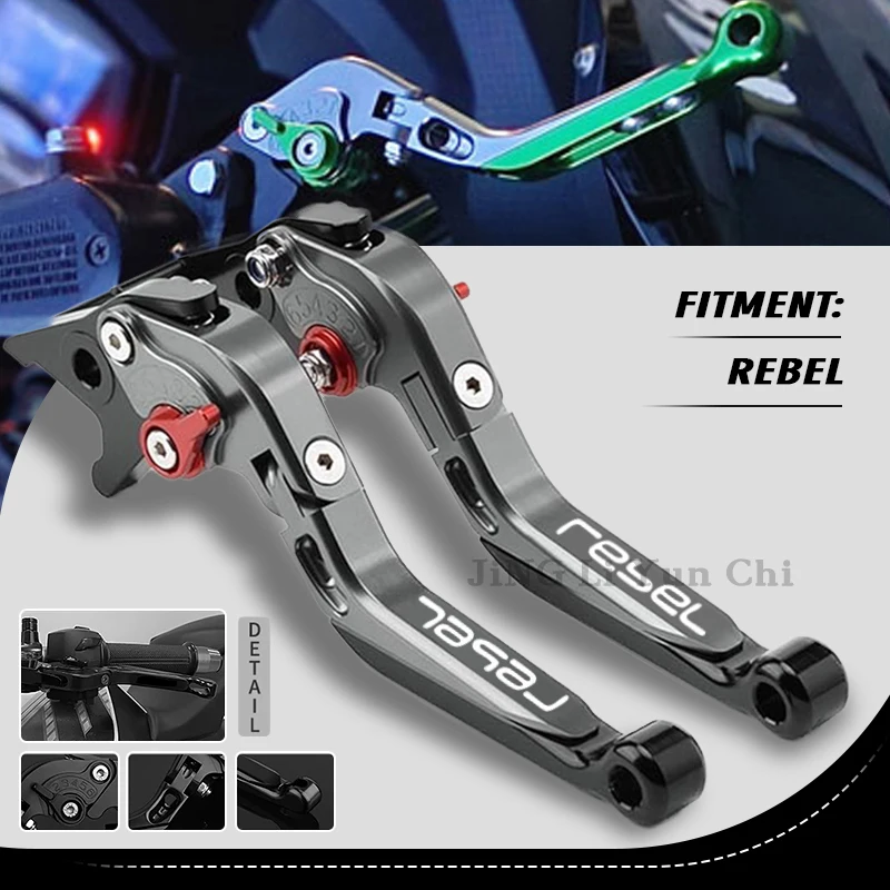 

For Honda Rebel 250 300 500 CMX300 CMX500 2017-2023 Motorcycle CNC Adjustable Folding Brake Clutch Levers Extendable Handle