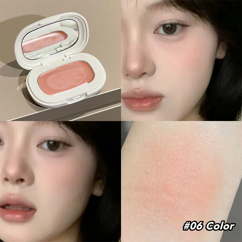 บลัชออนเนื้อครีมแบบธรรมชาติ กันน้ำ เนื้อแมท สีพีช บลัชออนสำหรับใบหน้า ชุดพาเลทท์แต่งหน้า คอนทัวร์ ช่วยเพิ่มความสว่างให้ใบหน้า สำหรับผู้หญิง