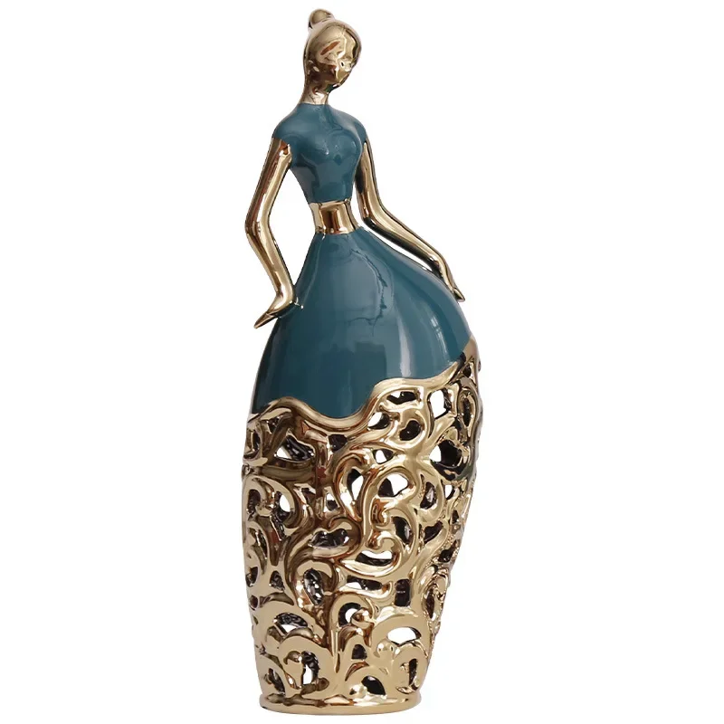 MGT-Light Luxury Dress Girl Dancer for Girls, Creative Wedding Gift, TV Cabinet, Living Room Decoration, Crafts, Crafts
