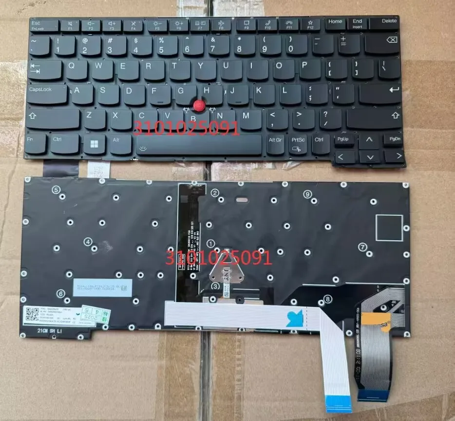 US Laptop Keyboard for Lenovo X13 YOGA GEN 2 Black with Backlit and Point Stick