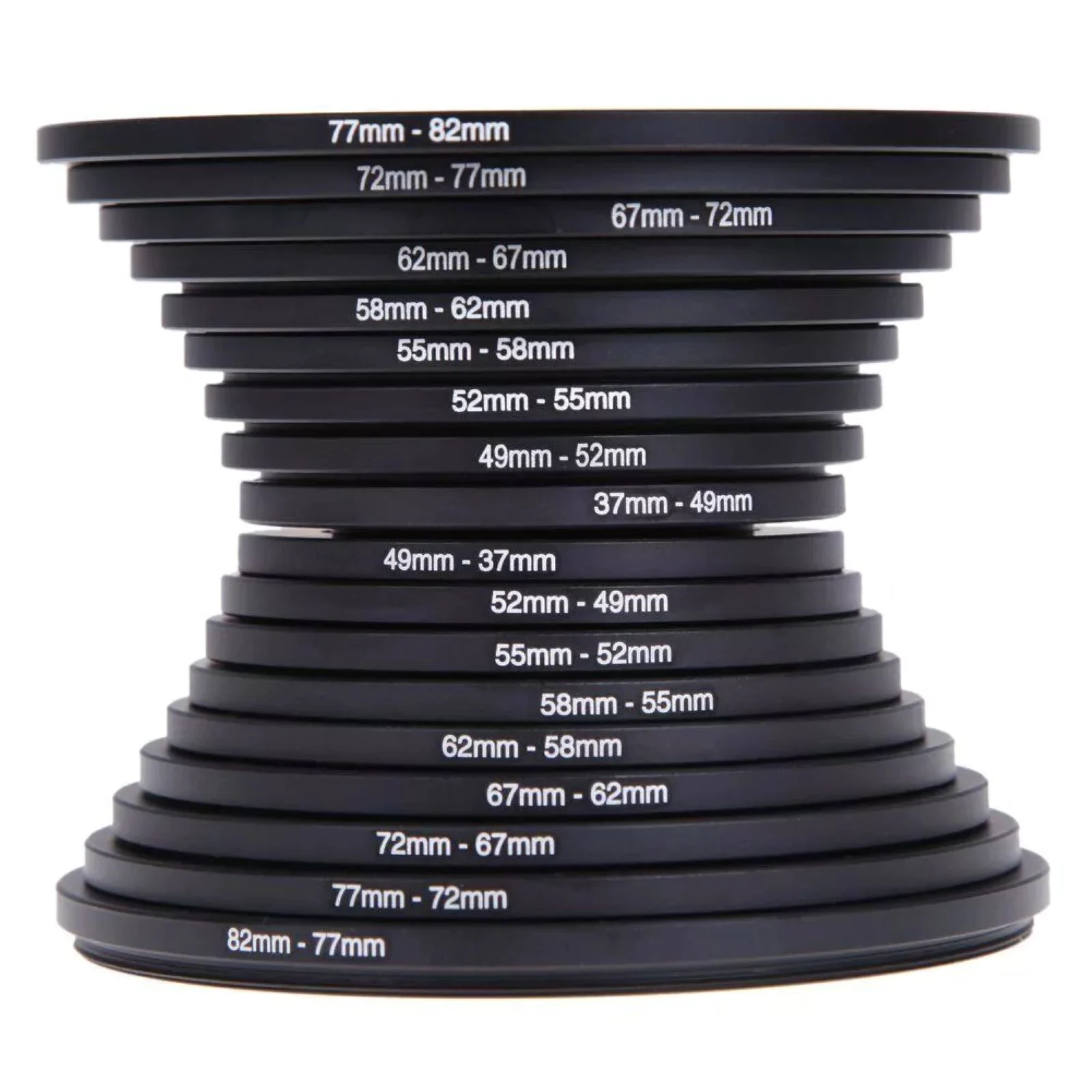 18Pcs/Set Camera Lens Filter Step Up/Down Adapter Ring Set 37-82mm 82-37mm For DSLR Camera Lens Mount Set Kit Camera Accessories