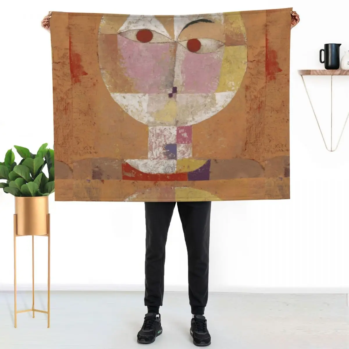 Paul Klee Senecio (Soon to be Aged) ( Abstract pattern· expressionism · cubism · surrealism ) Paul Klee Throw Blanket