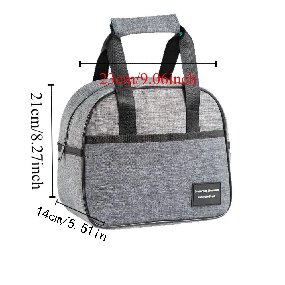 حقيبة غداء حرارية معزولة محمولة مقاومة للماء بسعة كبيرة محمولة باليد للنزهات حقيبة طعام سميكة من قماش أكسفورد صندوق غداء