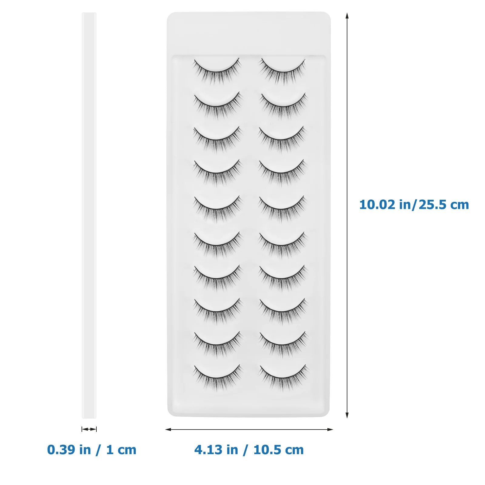 10Pairs False Eyelashes Short Natural Look Easy to Wear Curved Design for Women Makeup Accessories False Lashes Pack