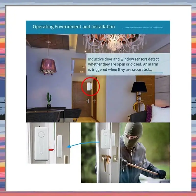 AC18 (garantado) 433 Mhz Sensor magnético inalámbrico de puerta y ventana Sistema Alartor de seguridad para el hogar Kits de Alartor antirrobo