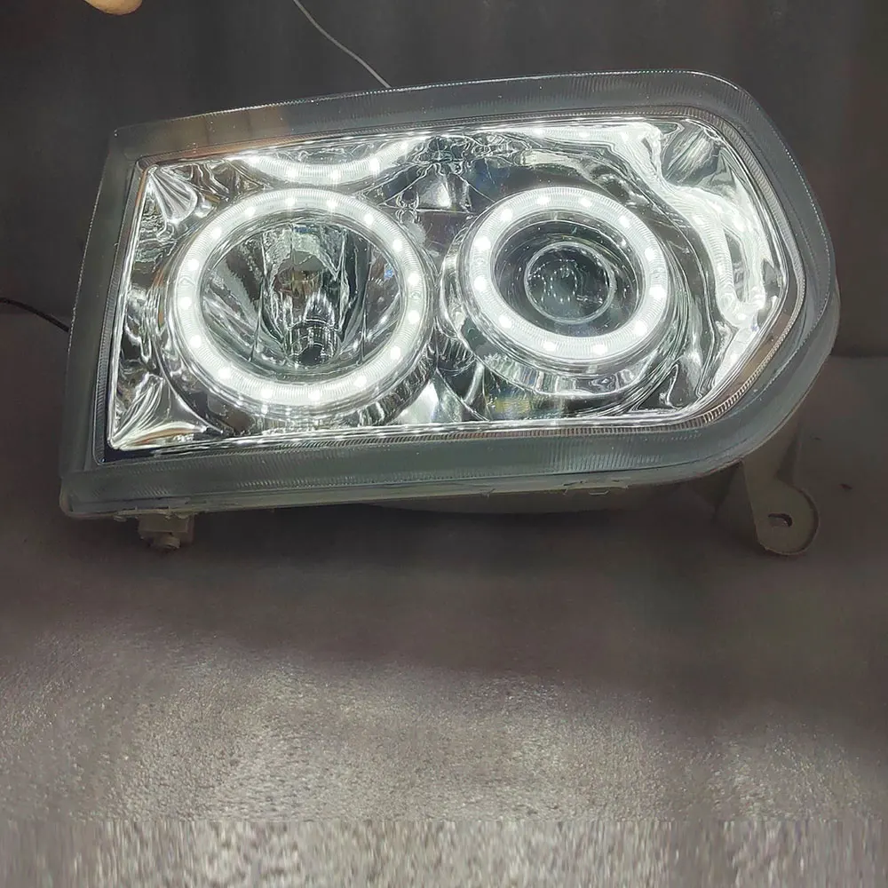 A Pair Car Led Headlights Corner Lights For Nissan Terrano R50 with Lens 1995 To 2002