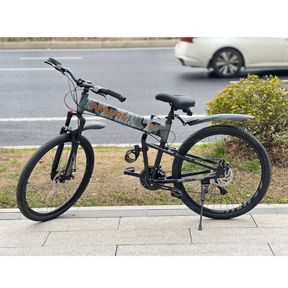 27.5/29inch Aluminum alloy frame Portable folding bicycle27/30/33speed folding mountain bike Double disc brake Lockout Fork MTB