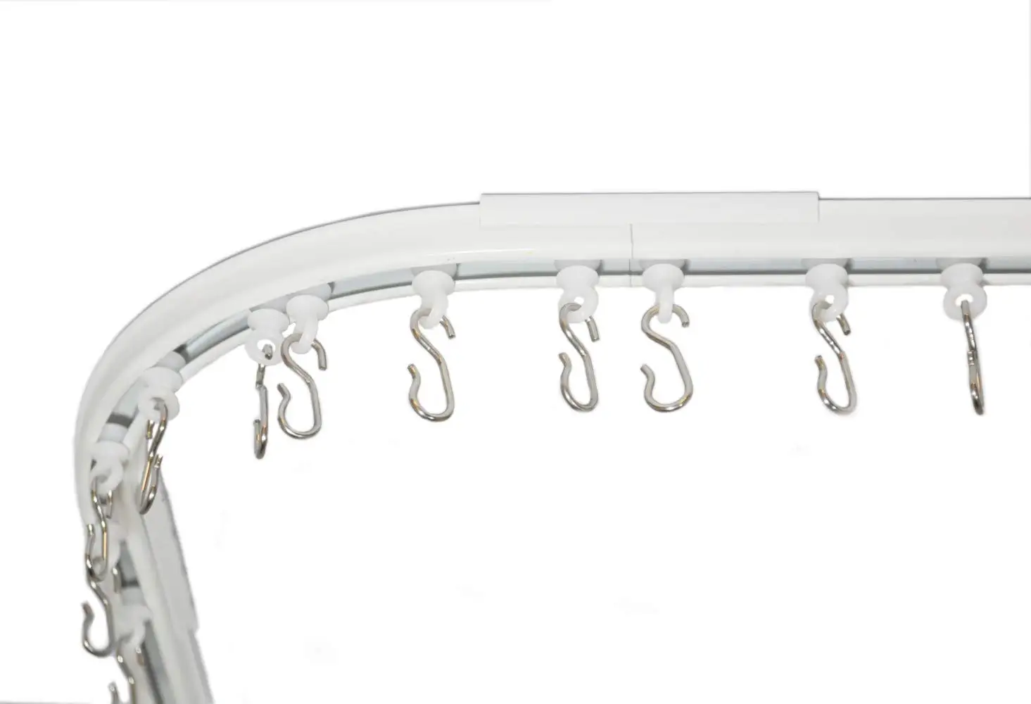 Aluminum Shower Curtain Track Set with Angled Bends in Multiple Styles (60