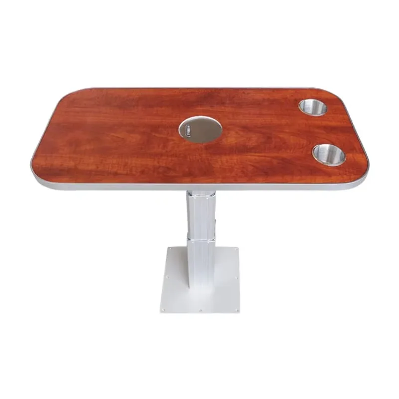 Car Multifunctional Lift Table Multi-layer Wooden Table With Drink Food Cup Tray Holder