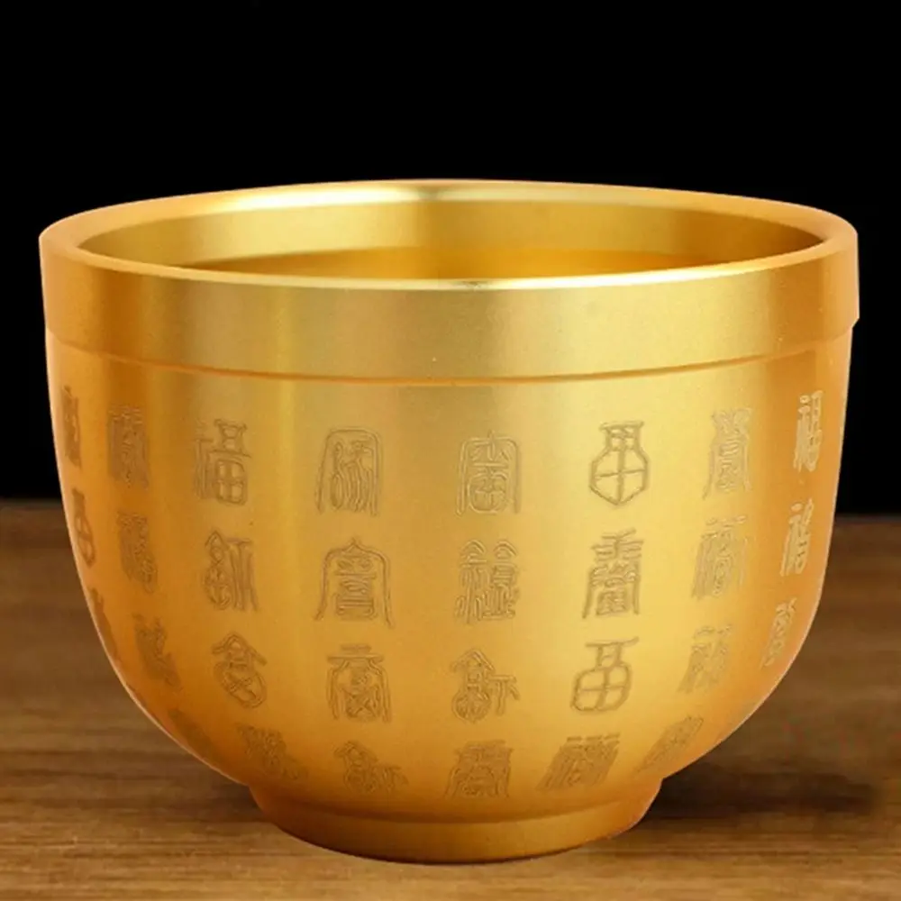 1Pcs Wealth Attracting Pure Brass Cornucopia 4.5-7cm Auspicious Baifu Rice Cylinder Small Mini Surface Polished Baifu Jar Cup