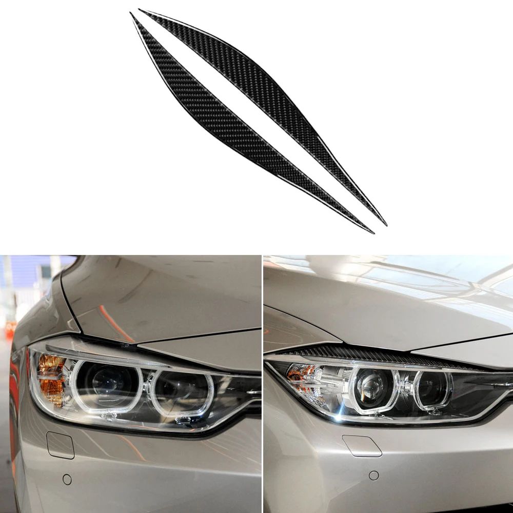 

2pcs Headlight Eyelid Cover Trim For BMW F30 3 Series F32 F31 F36 F34 F33 2013 2014 2015 2016 2017 Car Eyelid Lids Stickers