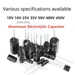 Aluminium Elektrolytische Condensator 6.3/10/16/25/35/50/63/100/400/450V 10uf 47Uf 100Uf 220Uf 330Uf 470Uf 680Uf 1000Uf 1500Uf