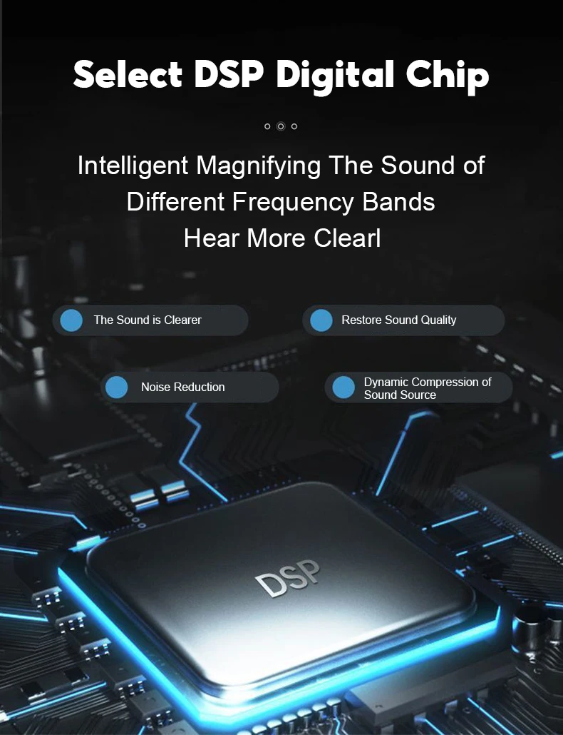 100-160 HoursNoise Reduction Rechargeable Ear Hearing  Support Endurance