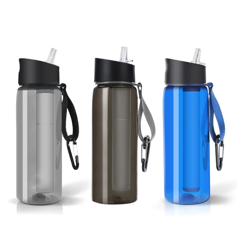 0.01-Micron Reusable Leakproof Water Purifier Bottles for Travel Camping Hiking