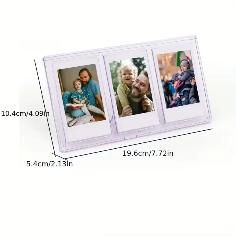 1 pcs elegant photo frame display 3-inch clear polished picture holding a love theme