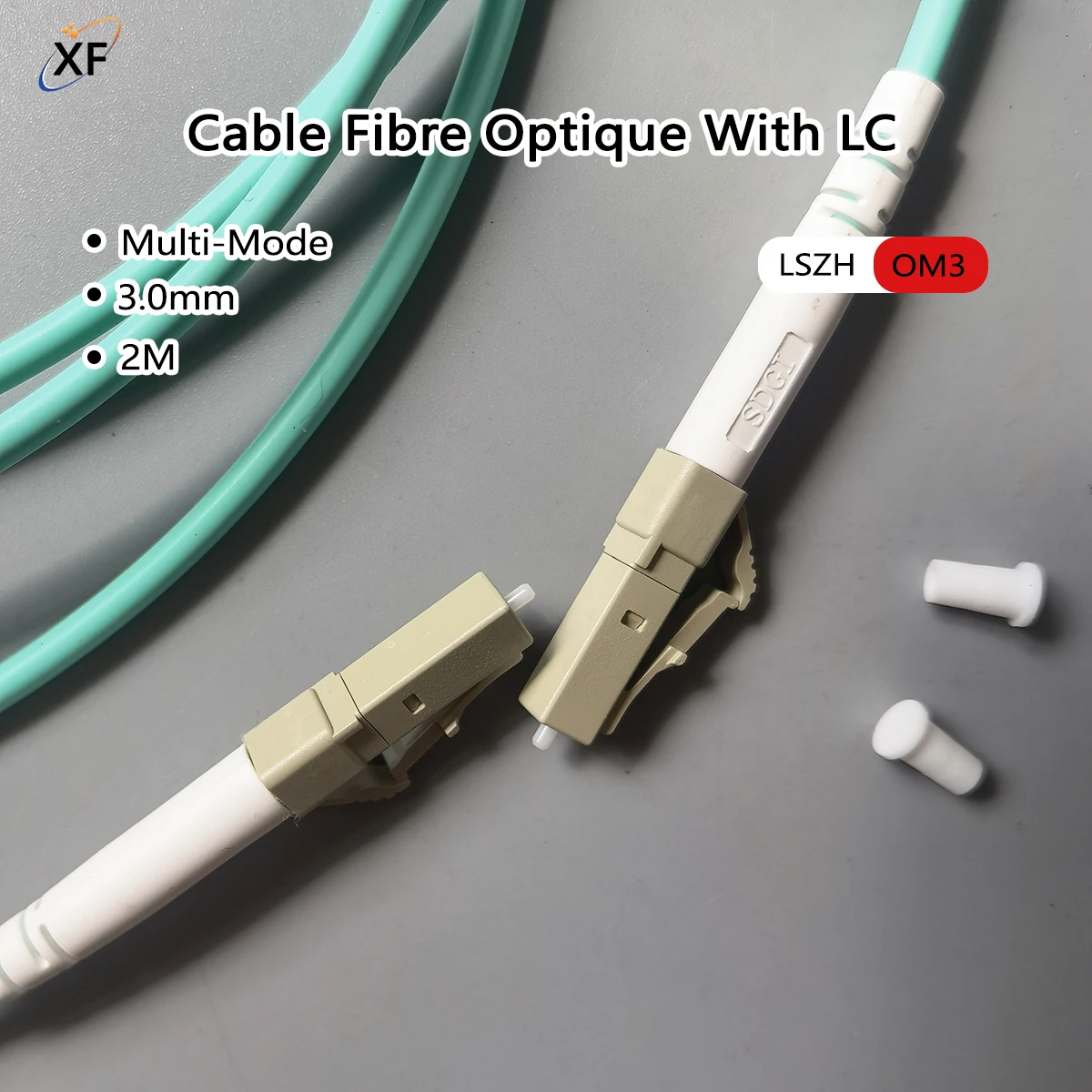 

Cable Fibra Optica 2 Meters OM3 Multimode Fiber Patch Cable LC/UPC To LC/UPC LSZH Jacket FTTH Fiber Optic Extension Cable