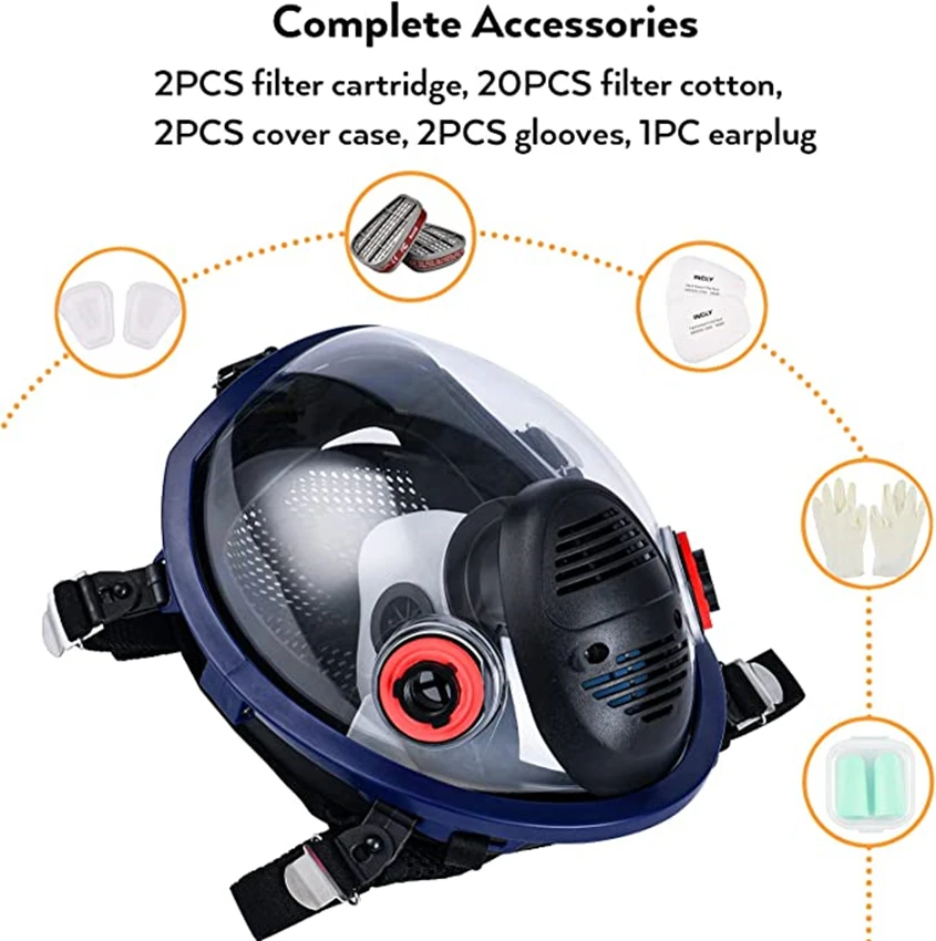 6800 chemical respirator gas mask MMM dust mask coating pesticide industrial spray silica gel full face filter Gas Mask