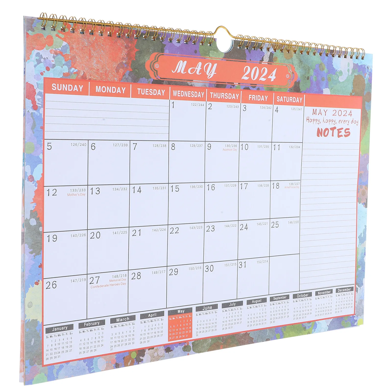 

Wall Calendar Large 2024 Monthly Hanging Calendar for Home Office Family Use Easy to Read Sturdy Daily Planner Simple Structure