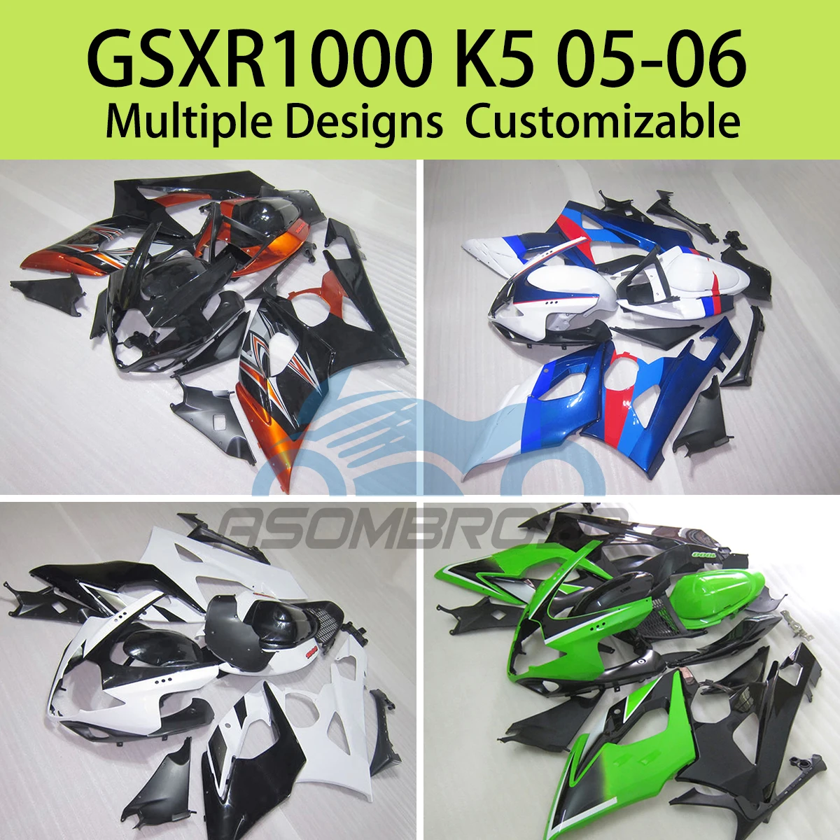 

GSXR1000 05 06 крутые Обтекатели для SUZUKI GSXR 1000 K5 2005 2006, индивидуальная Настройка, Пластиковый обтекатель, комплект деталей корпуса