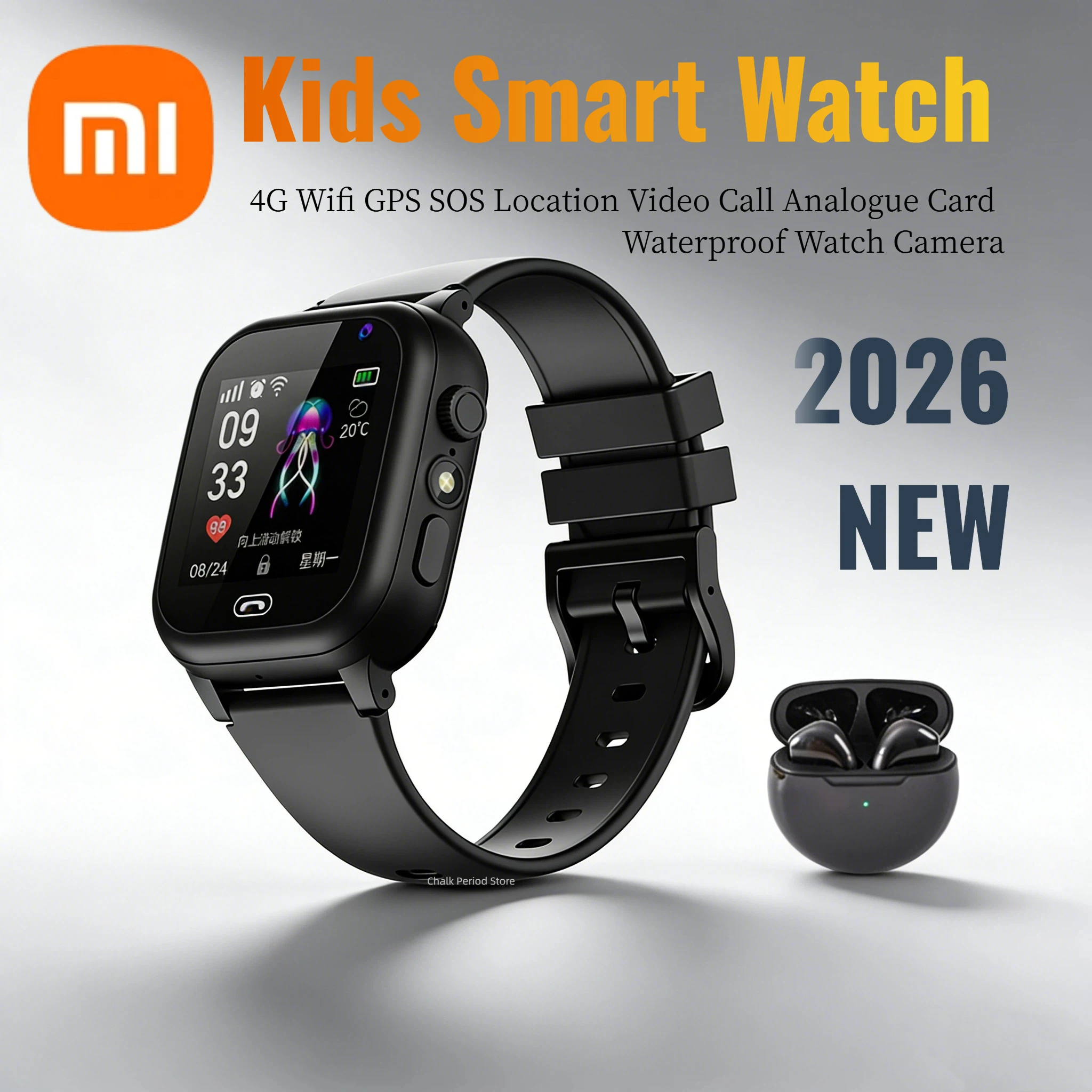 

Xiaomi Mini Kids Phone 4G Kids Smart Watch with Call SOS Camera 3 in 1 Cartoon Watch Girl Boy Birthday Christmas Gift 2026New