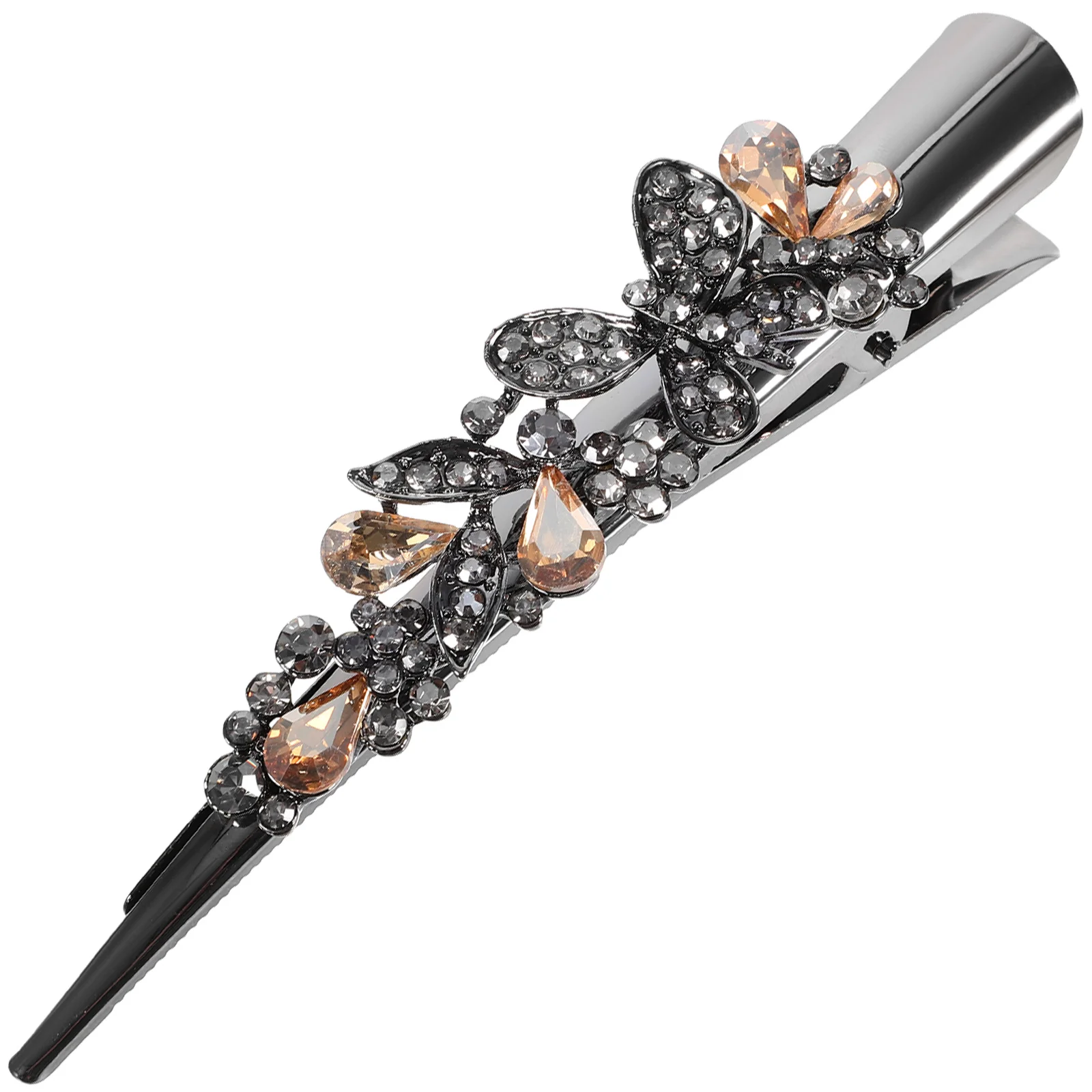 

Large Rhinestone Butterfly Clips Vintage Sparkly Metal Alligator Clips For Women Styling Accessories Thick Fine Hair Decorative