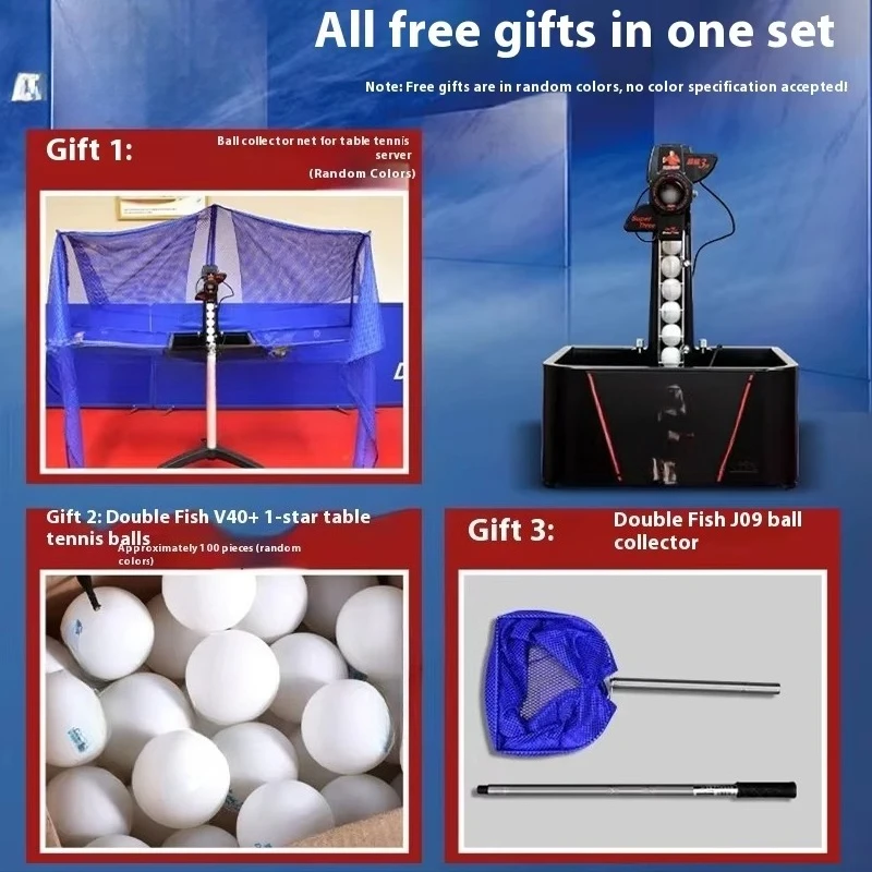 Super Five Generation Remote Control Table Tennis Ball Machine Professional Training Indoor/Outdoor Pisces Home Super Three