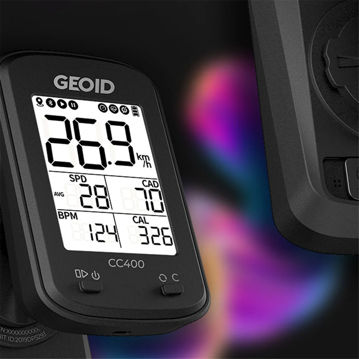 GEOID CC400 Smart GPS Bike Computer, Wireless Cycling Speedometer - Track Your Rides Accurately -Y18A