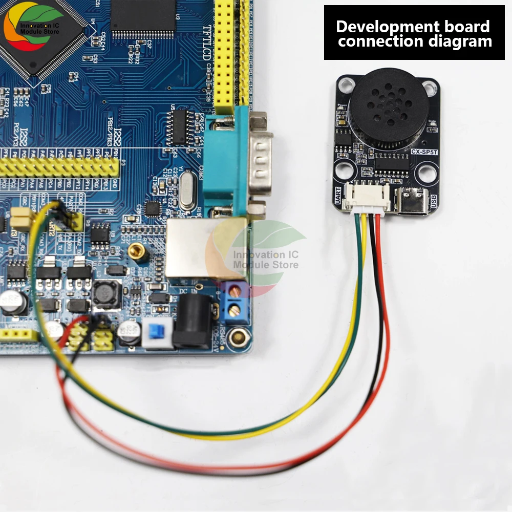 DC 3.3-5V MP3 Voice Playback Module Uart Serial Port Control Intelligent Voice Broadcast Compatible Type C