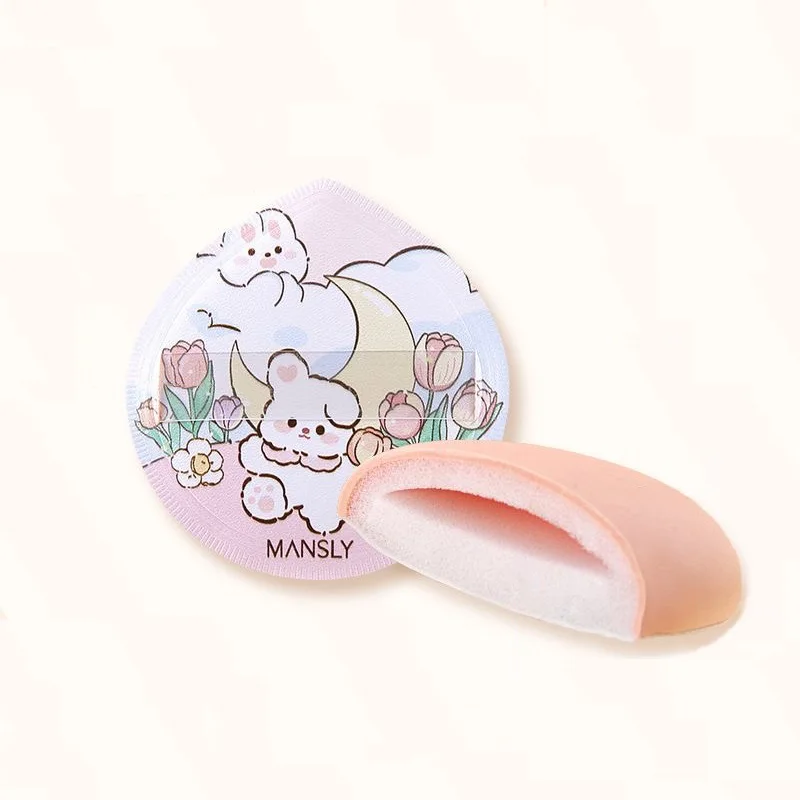 2Pcs/Lot Cute Cartoon Powder Puff Makeup Sponges Soft Cotton Cosmetic Puff For BB Cream Foundation Makeup Tools