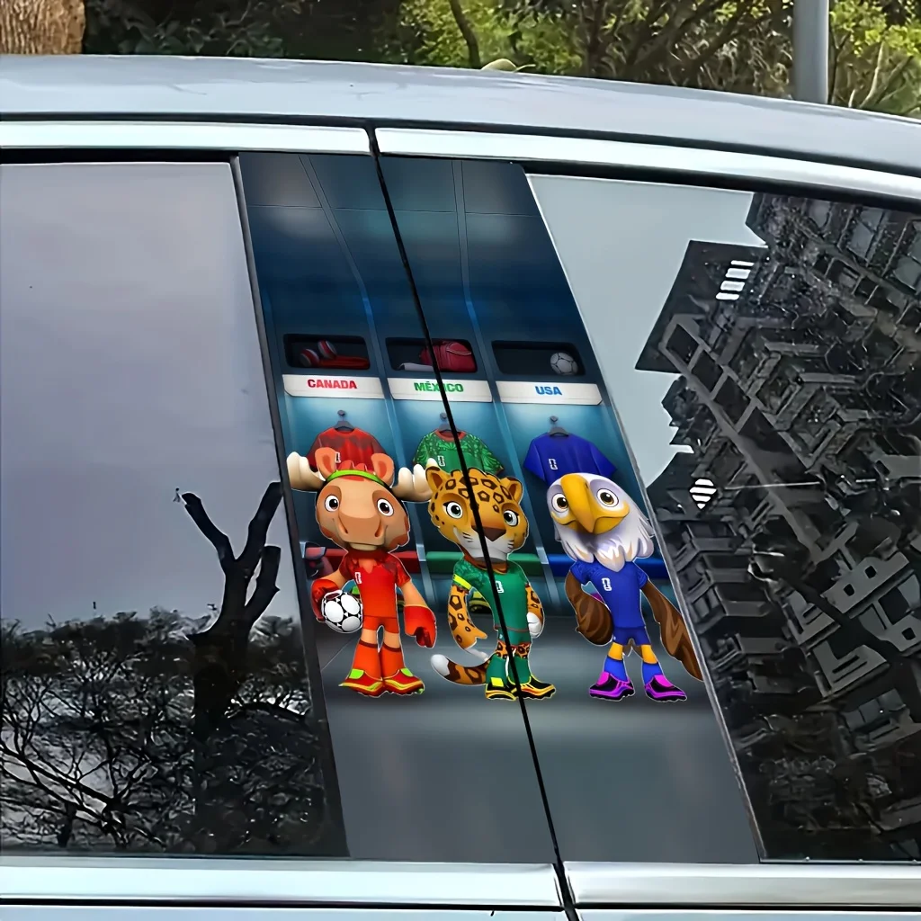 

Мультяшные наклейки-стикеры с талисманами Чемпионата мира по футболу FIFA 2026 разработаны таким образом, чтобы быть уникальными и очень привлекательными. Эти защитные элементы для B-стойки