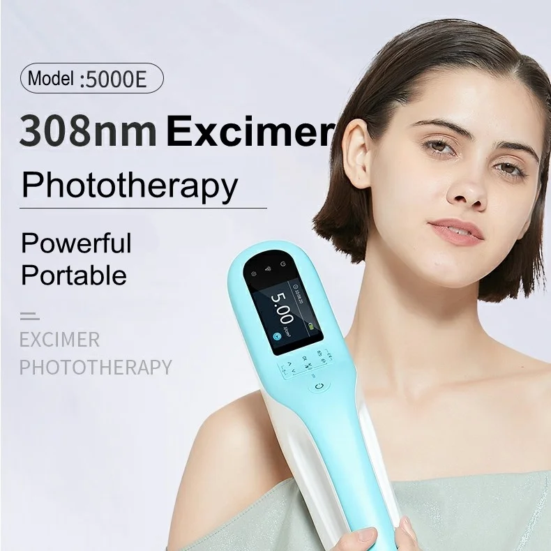Portable 308 nm UV phototherapy excimer light targeted rehabilitation device for physical therapy of pityriasis vitiligo acne