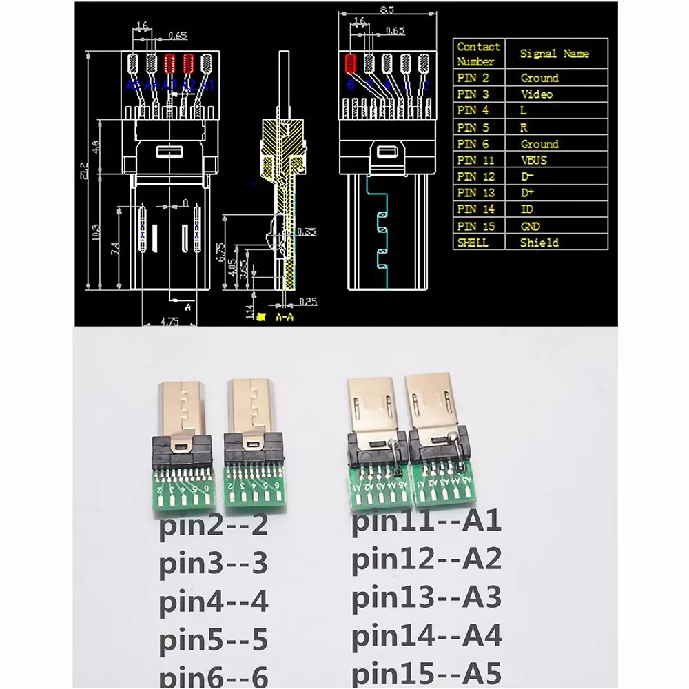 Imagem -05 - Micro Conector Usb 10pin 15pin 10 Pcs Conector Cabo de Liberação do Obturador Plugue Adaptador para Câmera Digital Sony Xperia