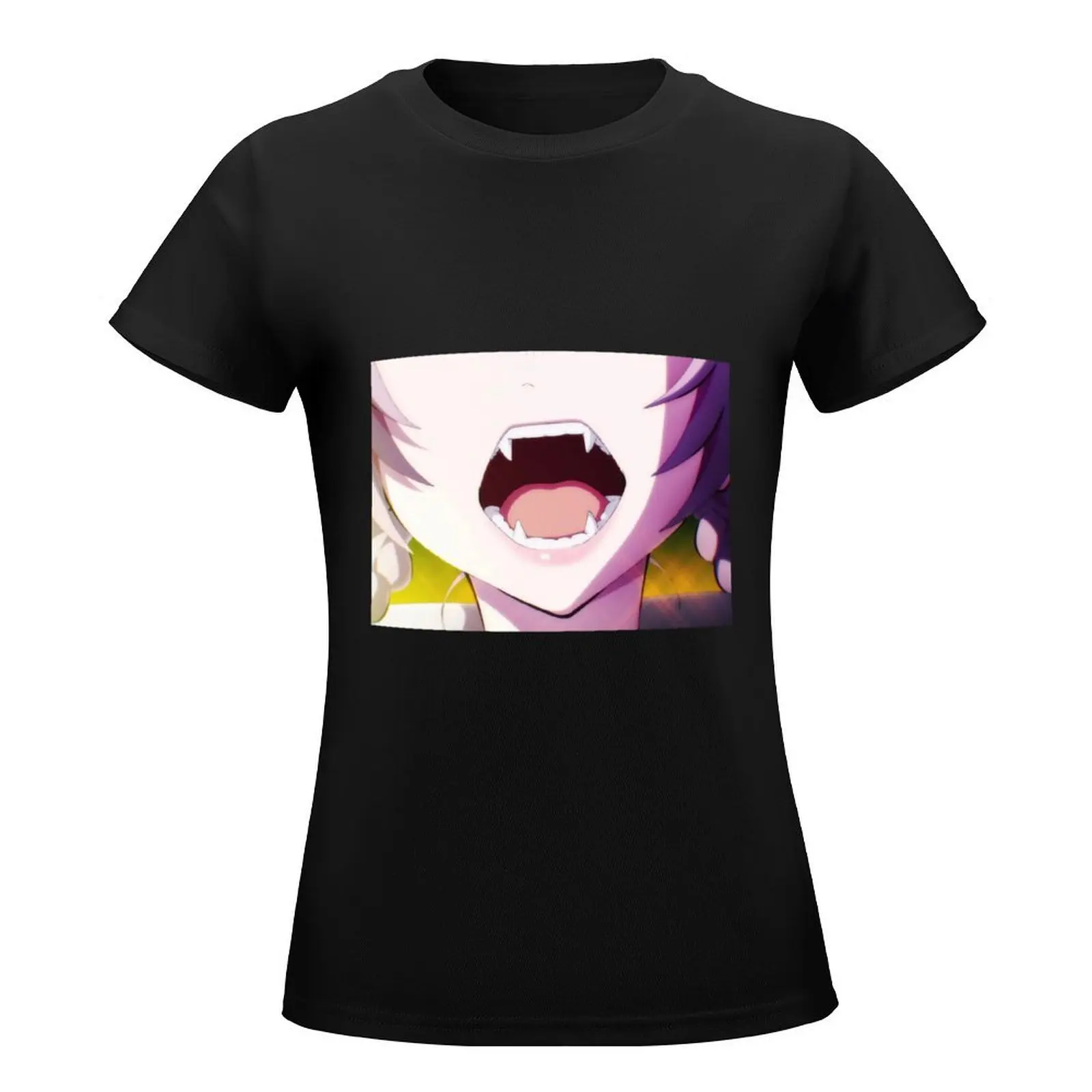 Nazuna Nanakusa - call of the night vampire teeth T-Shirt funny korean fashion Women t-shirts