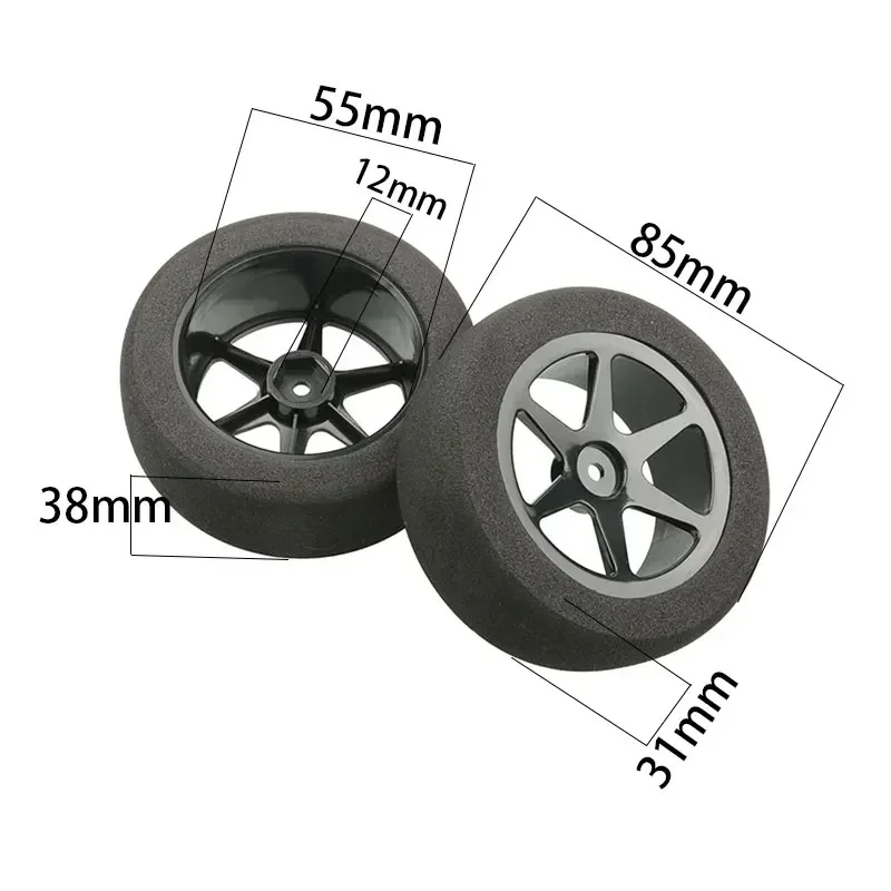 4PCS/SET Off-Road Tires Wheel Rim Tyres 85MM For Buggy Short Truck Flying Nanda HPI HSP 94106 94166 94107 94170 94177 66015-35