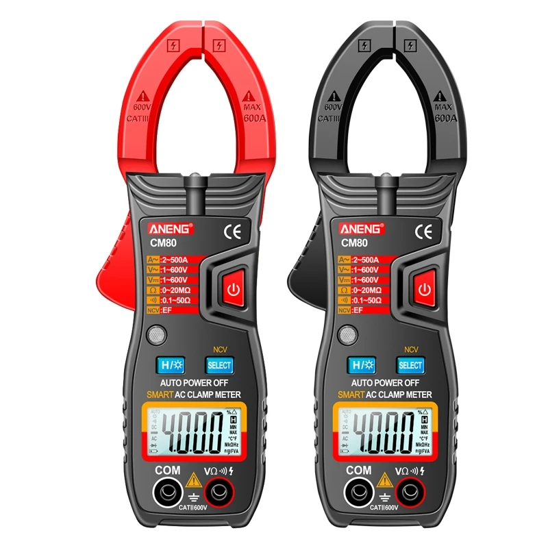 Digital Clamp Meter Multimeter Tester Auto-ranging Measures for DC Vo