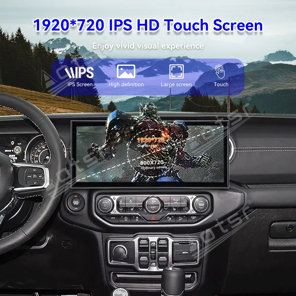 Advanced Modern Car Audio 15.8 Inch Full HD Touch Screen Android 15 GPS Navigation Radio For Jeep Wrangler Rubicon 2018-2026