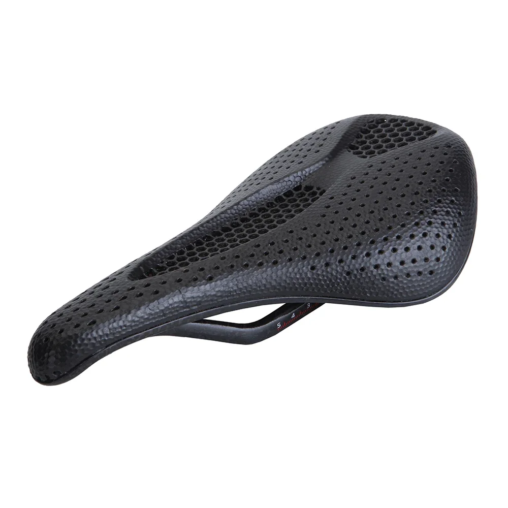 BALUGOE bicycle 3D printed saddle, carbon fiber saddle, comfortable road bike mountain bike seat, comfortable honeycomb pad