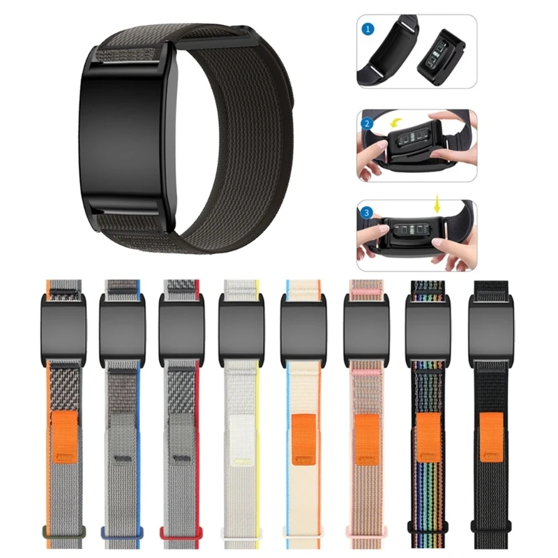 D0UA Quick separa las pulseras transpirables Cinturón muñecas para banda vigilancia nylon Whoop