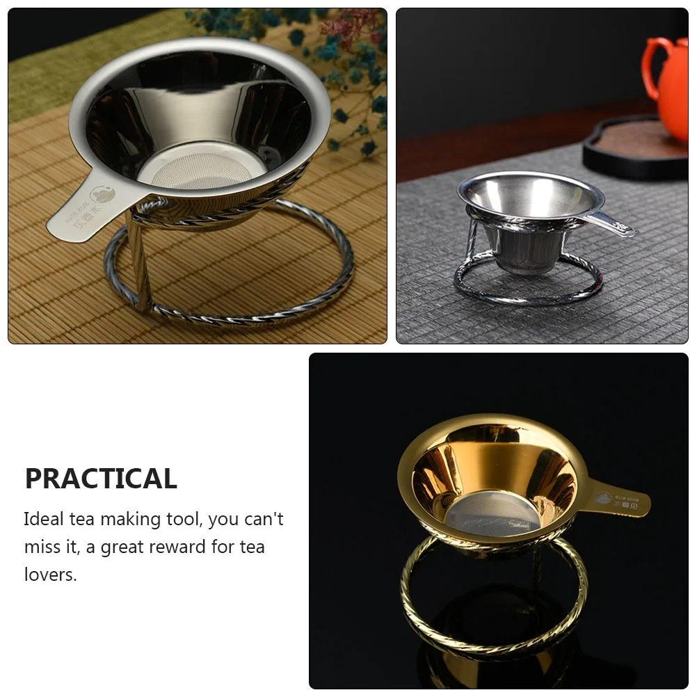 

2Pcs Tea Filter Holder Stainless Steel Safe Perfect Storage Organizer Delicious Tea Making Essential Gift