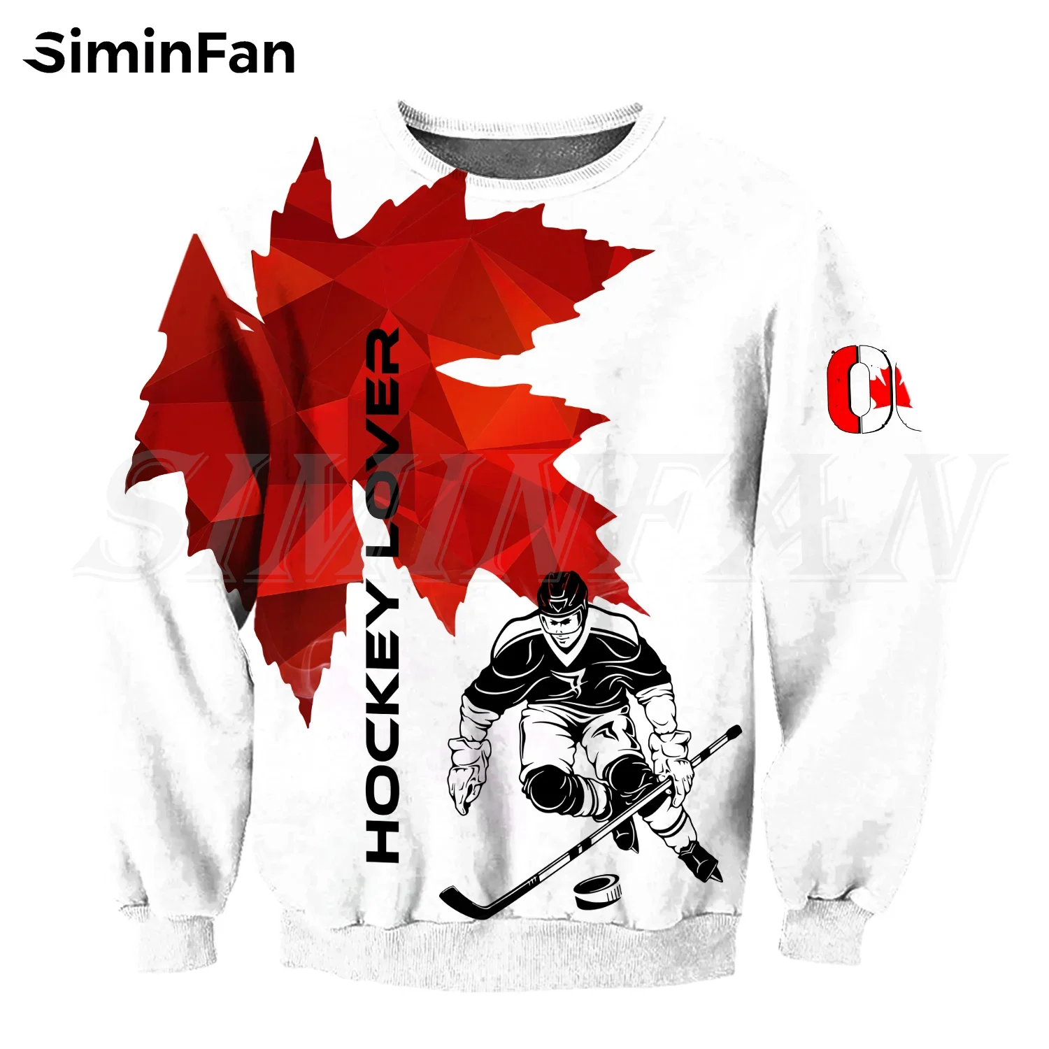 Love Hockey Canada 3D Printed Mens Hoodies Zipper Jacket Unisex Casual Sweatshirt Harajuku Hooded Pullover Women Tracksuit Black