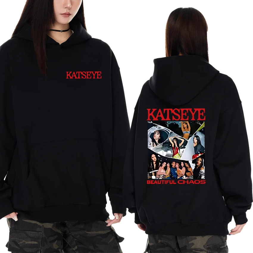 

Music Group KATSEYE The Beautiful Chaos 2025 New album Graphics Sweatshirt Men women Trend Y2k Hoodie Unisex Fleece pullover