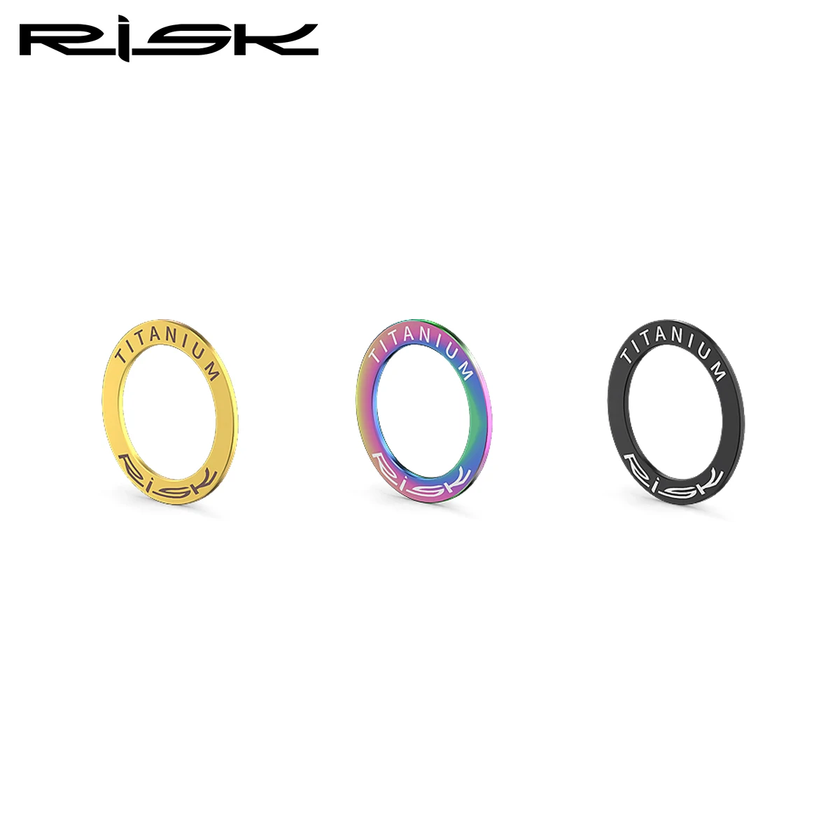 RISK 2pcs Titanium Spacer for Bicycle Pedal Bike Crank Abnormal Sound Maintenance Gasket  for MTB Road Bike Self-locking Pedal