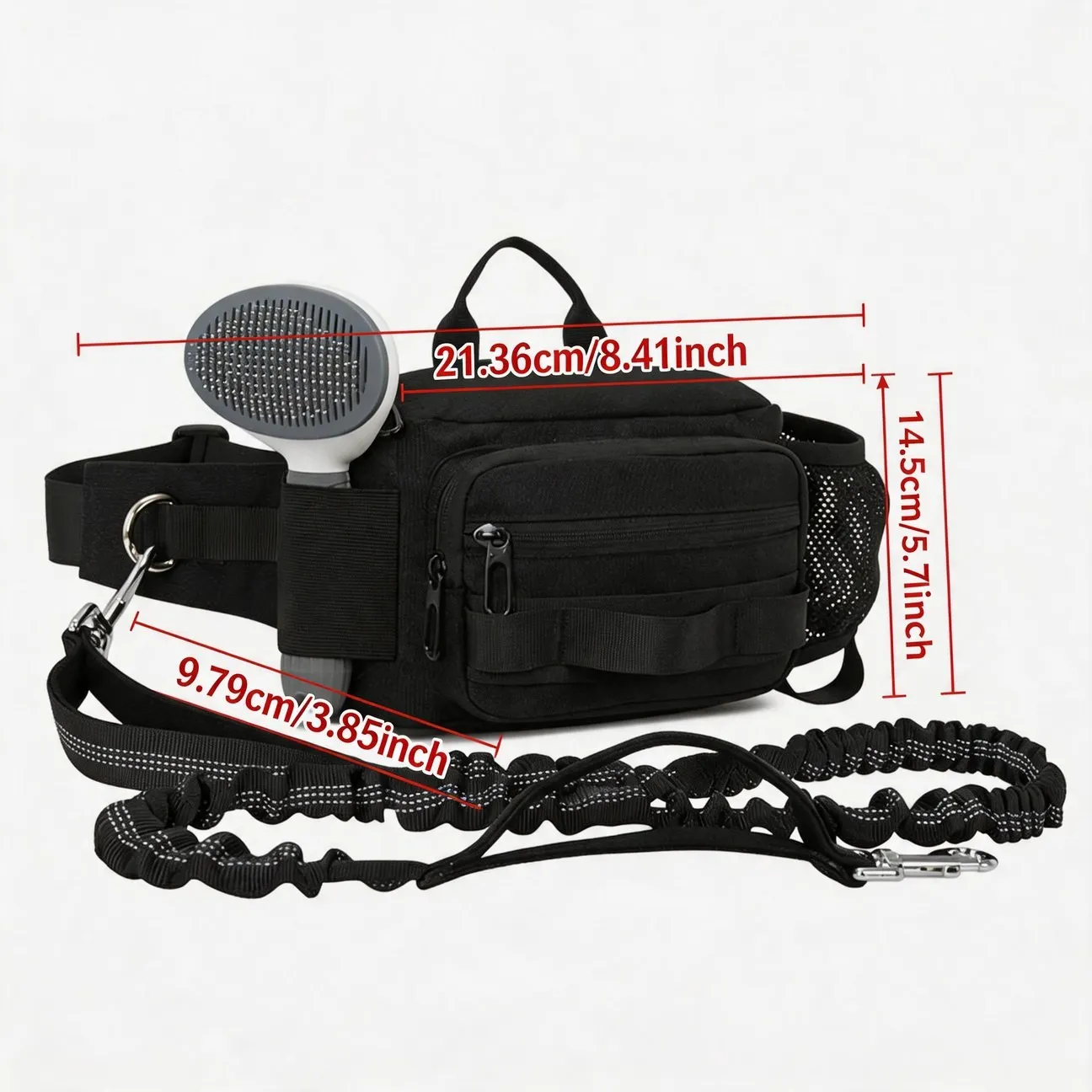 Pet Leash Waist Bag With Dog for Weekend Trip