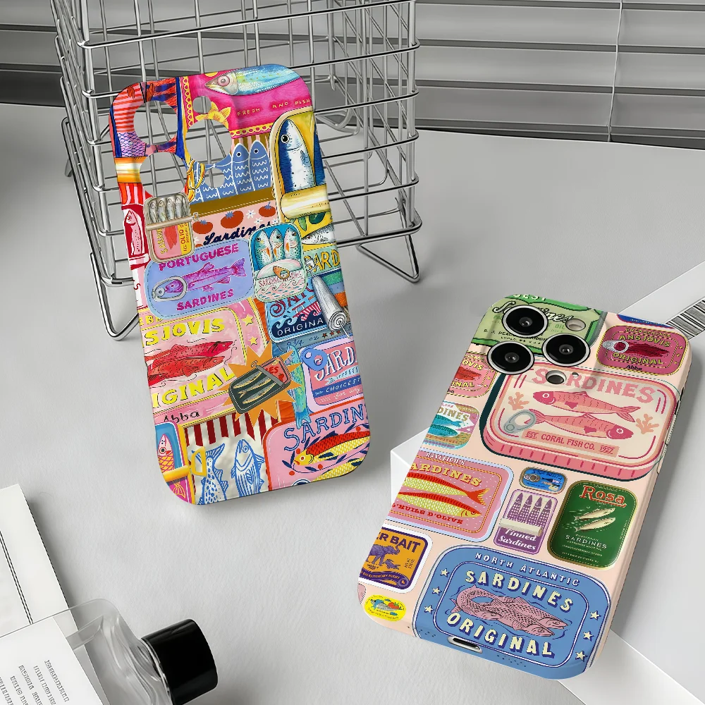 Чехол для телефона Sardines Fish Art для Samsung S24 S23 A54 55, 53FE Ultra Plus, 4G, 5G, чехлы с прецизионными отверстиями