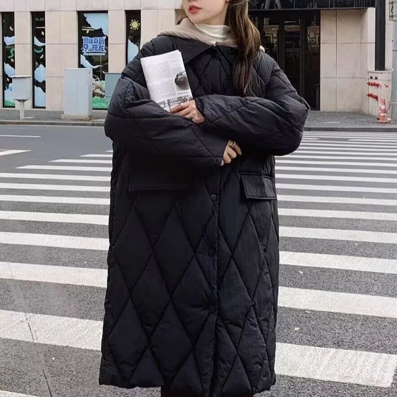 

Women's Lightweight Down Cotton Coat 2025 Fashionable and Stylish, Thickened for Petite Women Mid-Length Loose Fit Outerwear