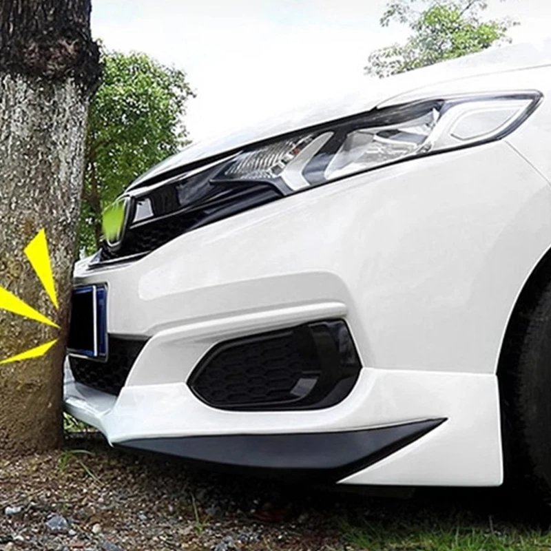 For 2018 2019 2020 Honda Fit Jazz Front Bumper Diffuser Lip Splitter ABS Plastic Anti-Collision Body Kit