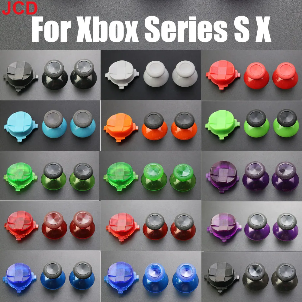 JCD 4 in For Xbox Series X S Controller LB RB Button Strip Cross Direction Keys 3d Analog Thumb Sticks Joystick Cap D-Pad Button