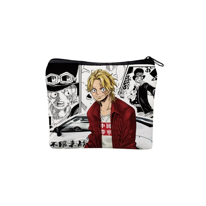 Japanese anime One Piece Zoro Luffy Handsome cartoon patterned wallet Anime peripherals Small gift