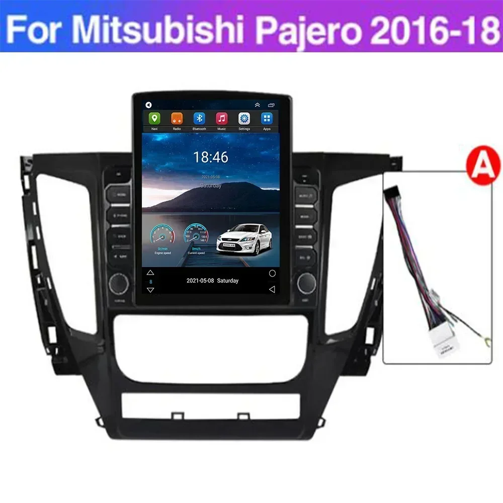 For Tesla Style 2 Din Android 13 Car Radio For Mitsubishi Pajero Sport 3 2016-2023-2035 Multimedia Video Player GPS Stereo Camer