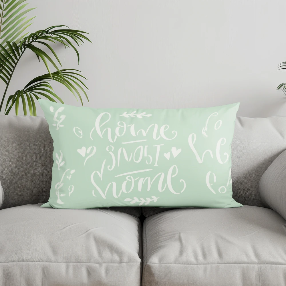 Home Decor Home Sweet Home Decorative Pillow Suitable For Sofa Bedroom Car Pillow Cover Cushion Rectangular Back Cushion